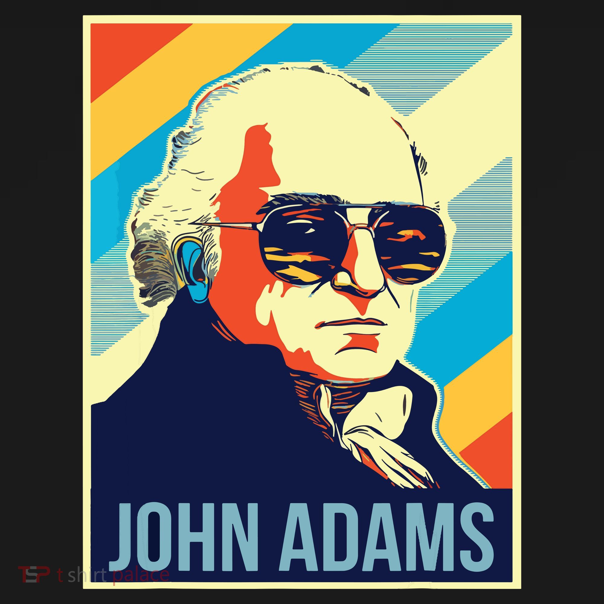 4th Of July John Adams President Retro Patriotic Mousepad