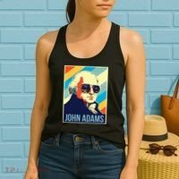 4th Of July John Adams President Retro Patriotic Women's Tank Top thumb 2