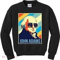 4th Of July John Adams President Retro Patriotic Kids Sweatshirt thumb 0