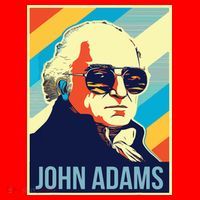 4th Of July John Adams President Retro Patriotic Santa Hat thumb 1