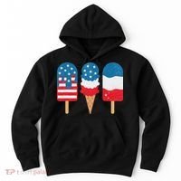 4th Of July Popsicle Red White Blue American Flag Patriotic Hoodie thumb 0