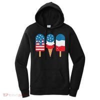 4th Of July Popsicle Red White Blue American Flag Patriotic Women's Hoodie thumb 0