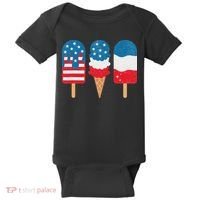 4th Of July Popsicle Red White Blue American Flag Patriotic Baby Bodysuit thumb 0