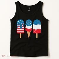 4th Of July Popsicle Red White Blue American Flag Patriotic Tank Top thumb 2