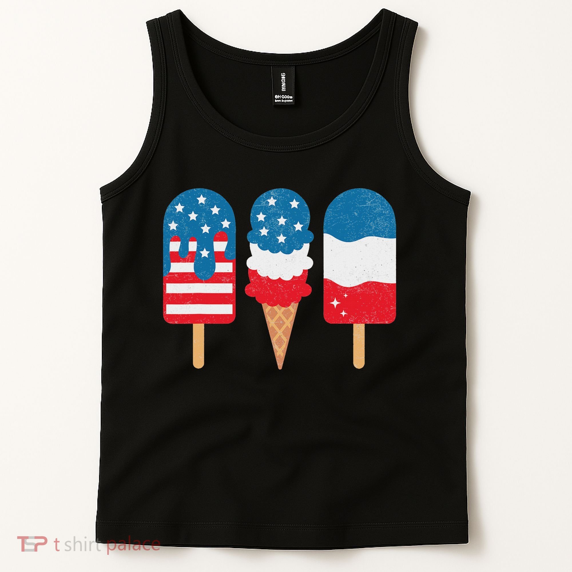 4th Of July Popsicle Red White Blue American Flag Patriotic Tank Top