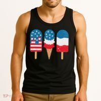 4th Of July Popsicle Red White Blue American Flag Patriotic Tank Top thumb 3