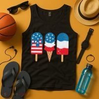 4th Of July Popsicle Red White Blue American Flag Patriotic Tank Top thumb 4