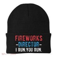 4th Of July Fireworks Director I Run You Run Beanie thumb 0