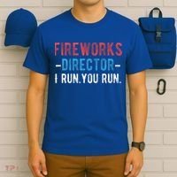 4th Of July Fireworks Director I Run You Run T-Shirt thumb 6