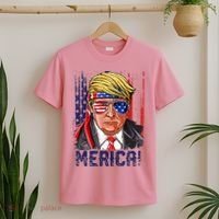 4th Of July Merica Trump Shirt USA American Flag Vintage T-Shirt thumb 2
