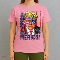 4th Of July Merica Trump Shirt USA American Flag Vintage T-Shirt thumb 4