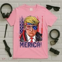 4th Of July Merica Trump Shirt USA American Flag Vintage T-Shirt thumb 5