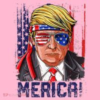 4th Of July Merica Trump Shirt USA American Flag Vintage T-Shirt thumb 7
