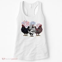 4th Of July Chicken Fourth Of July Patriotic Mom Women's Tank Top thumb 0