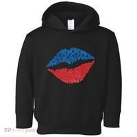 4th Of July Lips Holiday Toddler Hoodie thumb 0