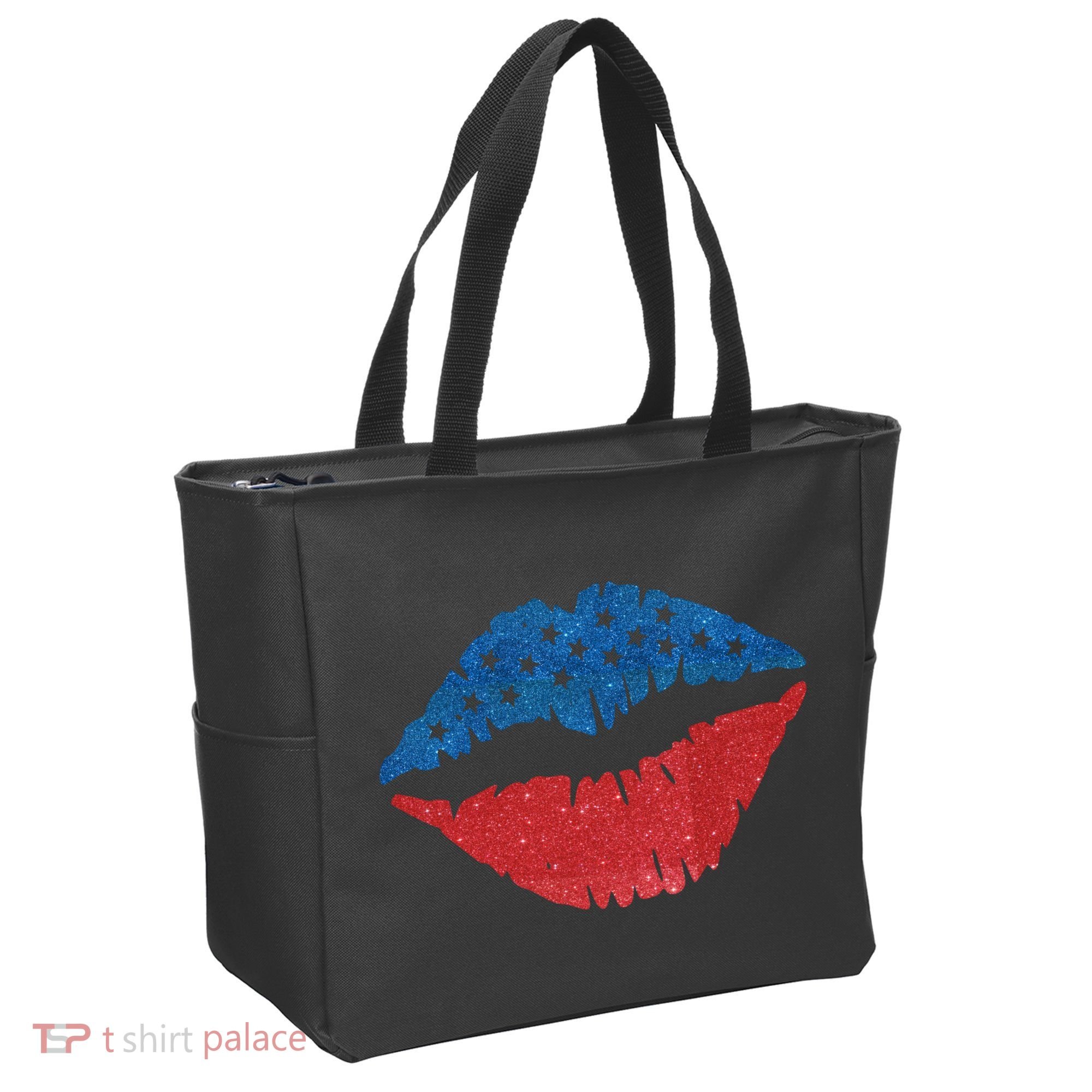 4th Of July Lips Holiday Tote Bag