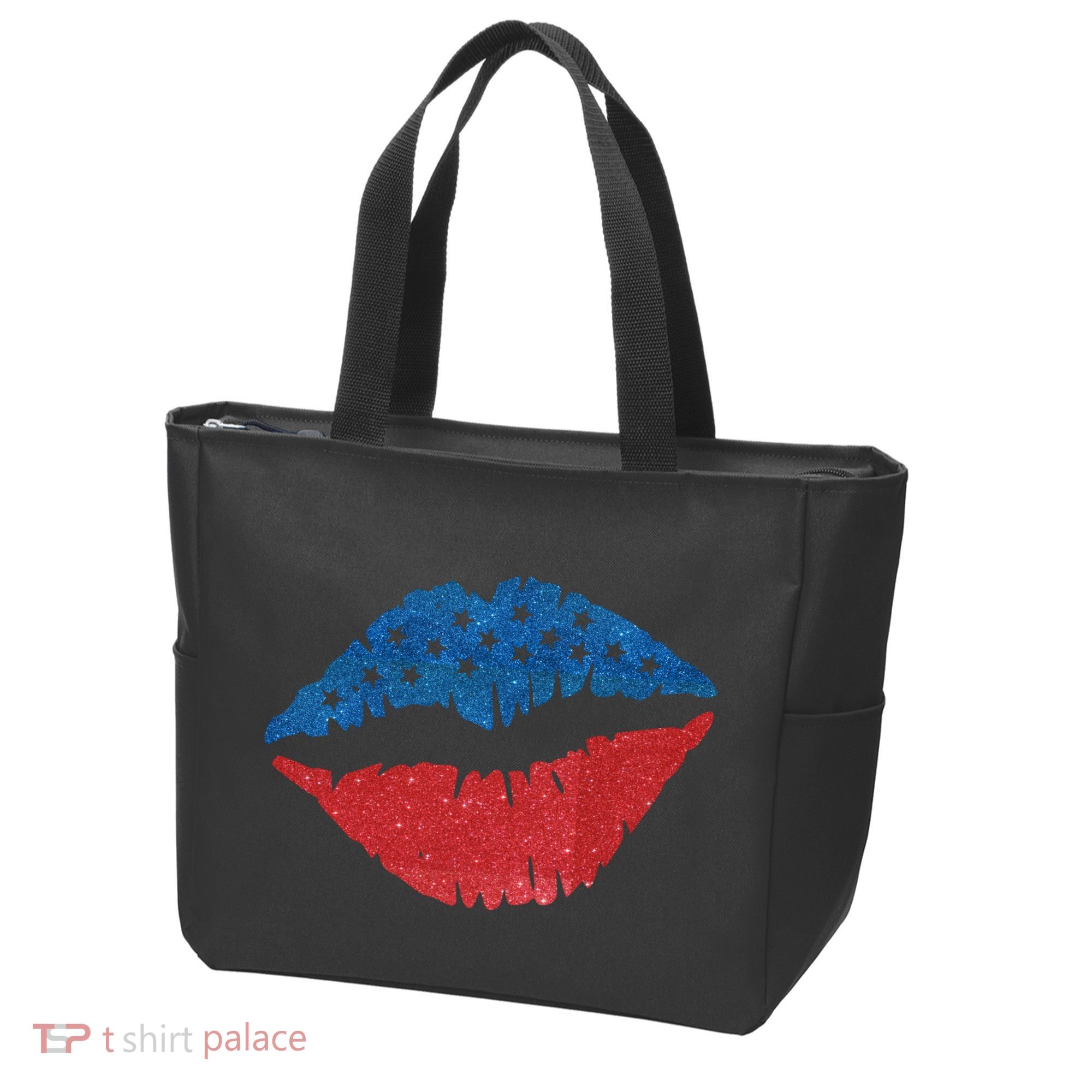 4th Of July Lips Holiday Tote Bag