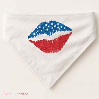 4th Of July Lips Holiday USA-Made Doggie Bandana