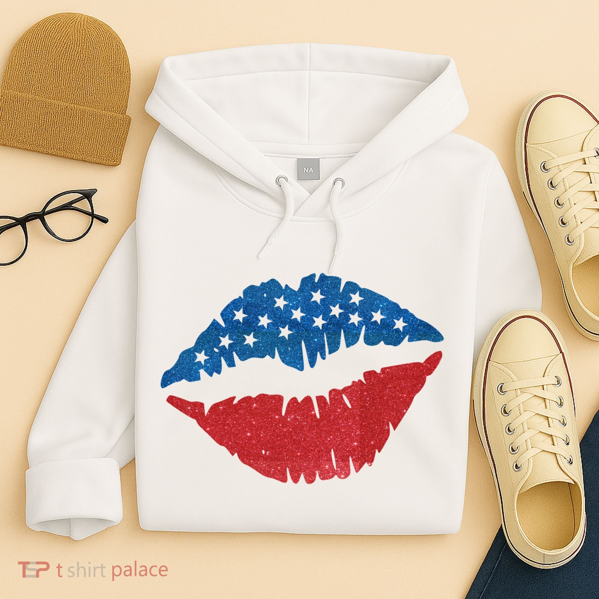 4th Of July Lips Holiday Hoodie