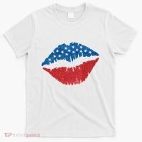 4th Of July Lips Holiday T-Shirt thumb 0
