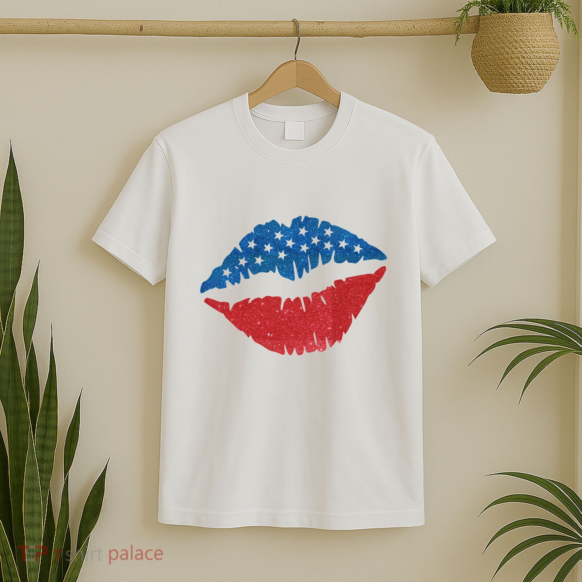 4th Of July Lips Holiday T-Shirt