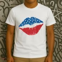 4th Of July Lips Holiday T-Shirt thumb 3