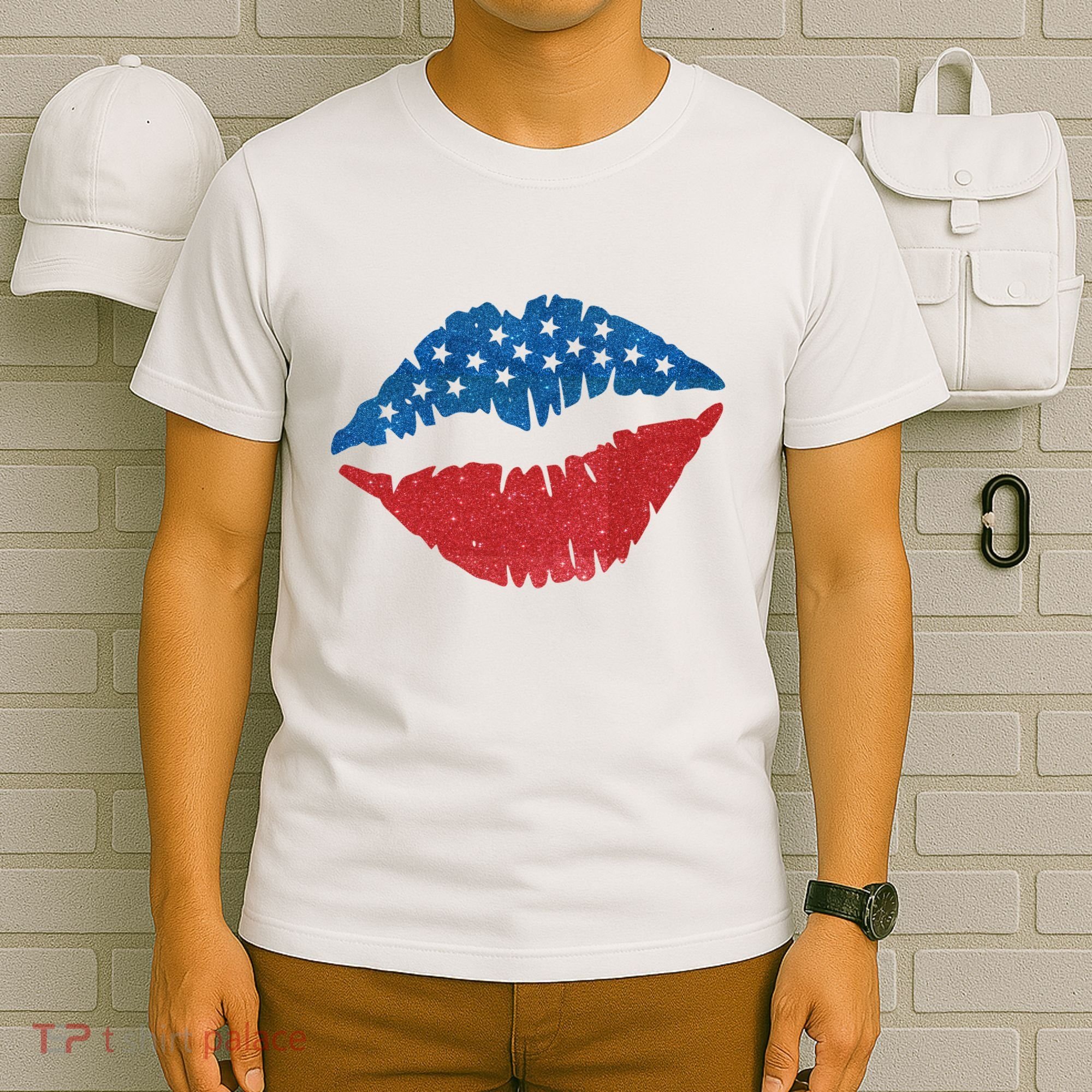 4th Of July Lips Holiday T-Shirt