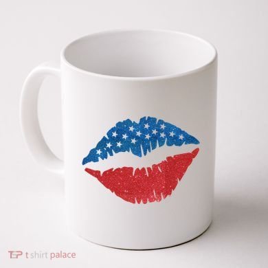 4th Of July Lips Holiday Coffee Mug