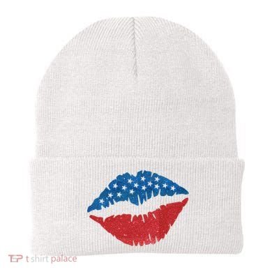 4th Of July Lips Holiday Beanie