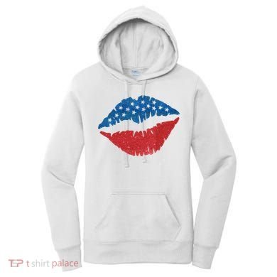 4th Of July Lips Holiday Women's Hoodie