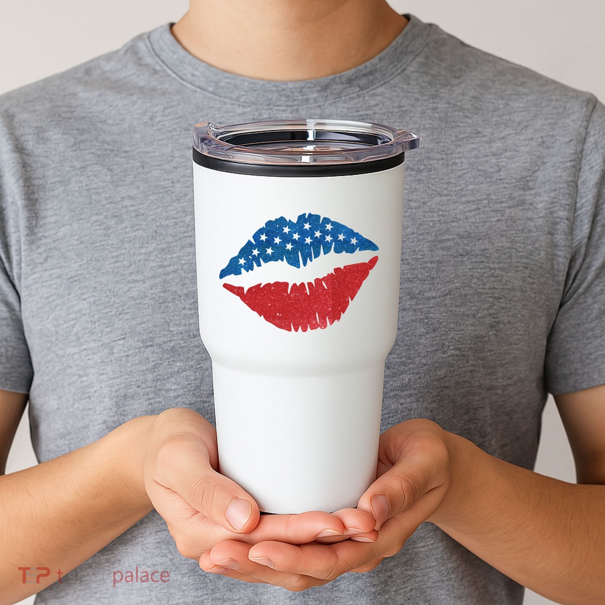 4th Of July Lips Holiday Tumbler