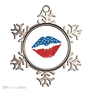4th Of July Lips Holiday Ornament