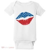 4th Of July Lips Holiday Baby Bodysuit thumb 0
