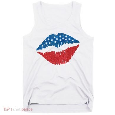 4th Of July Lips Holiday Tank Top