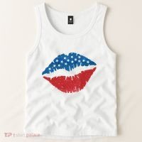4th Of July Lips Holiday Tank Top thumb 2