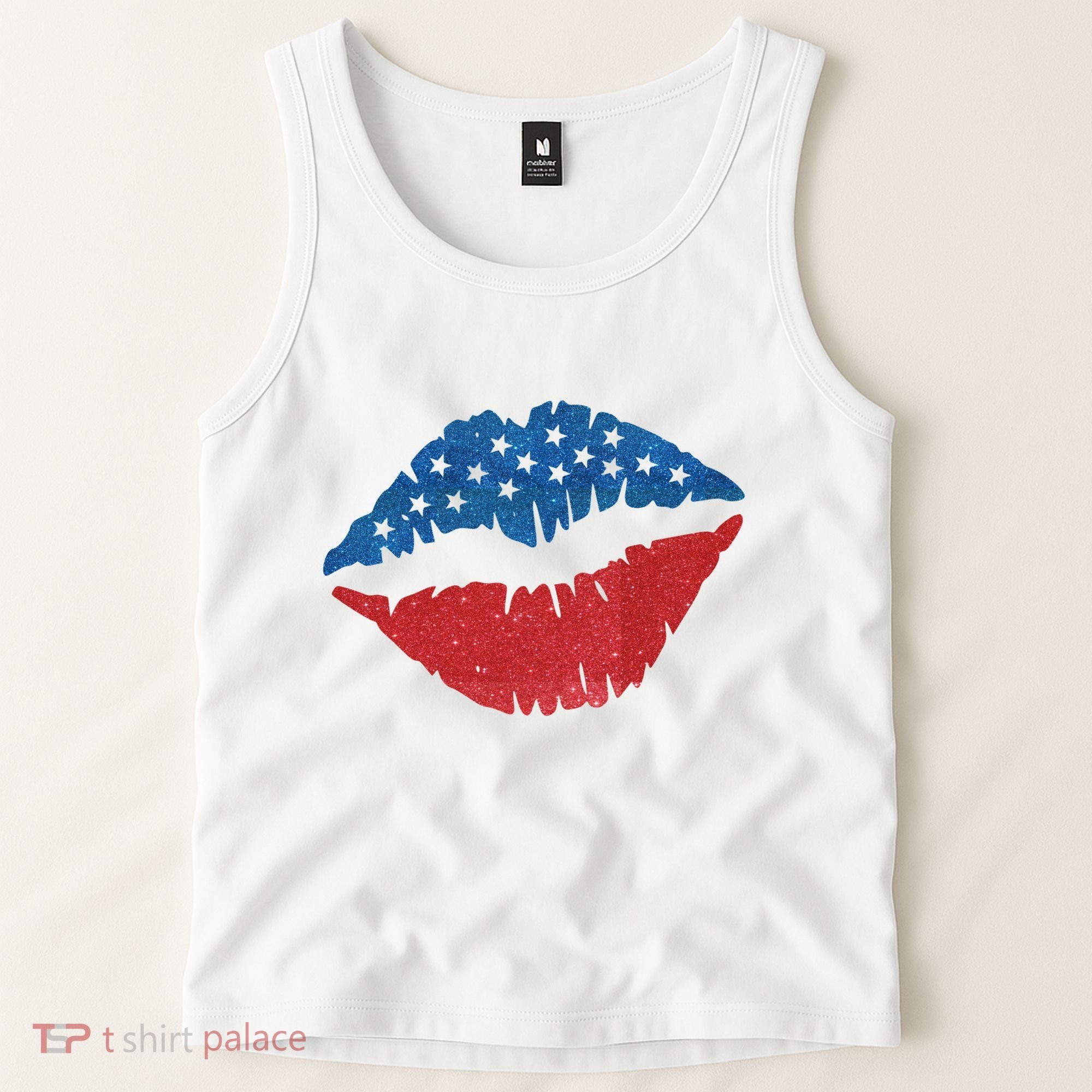 4th Of July Lips Holiday Tank Top