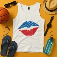 4th Of July Lips Holiday Tank Top thumb 4
