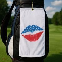 4th Of July Lips Holiday Golf Towel thumb 2