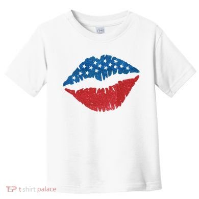 4th Of July Lips Holiday Toddler T-Shirt