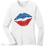 4th Of July Lips Holiday Women's Long Sleeve Shirt thumb 0