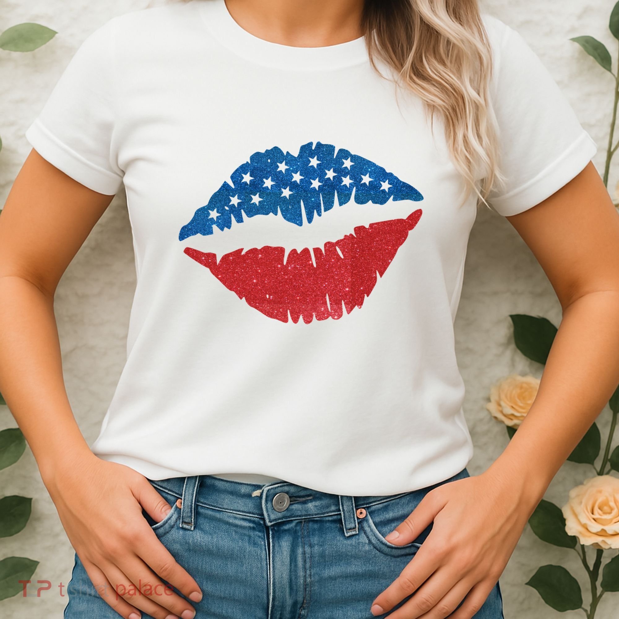 4th Of July Lips Holiday Women's T-Shirt
