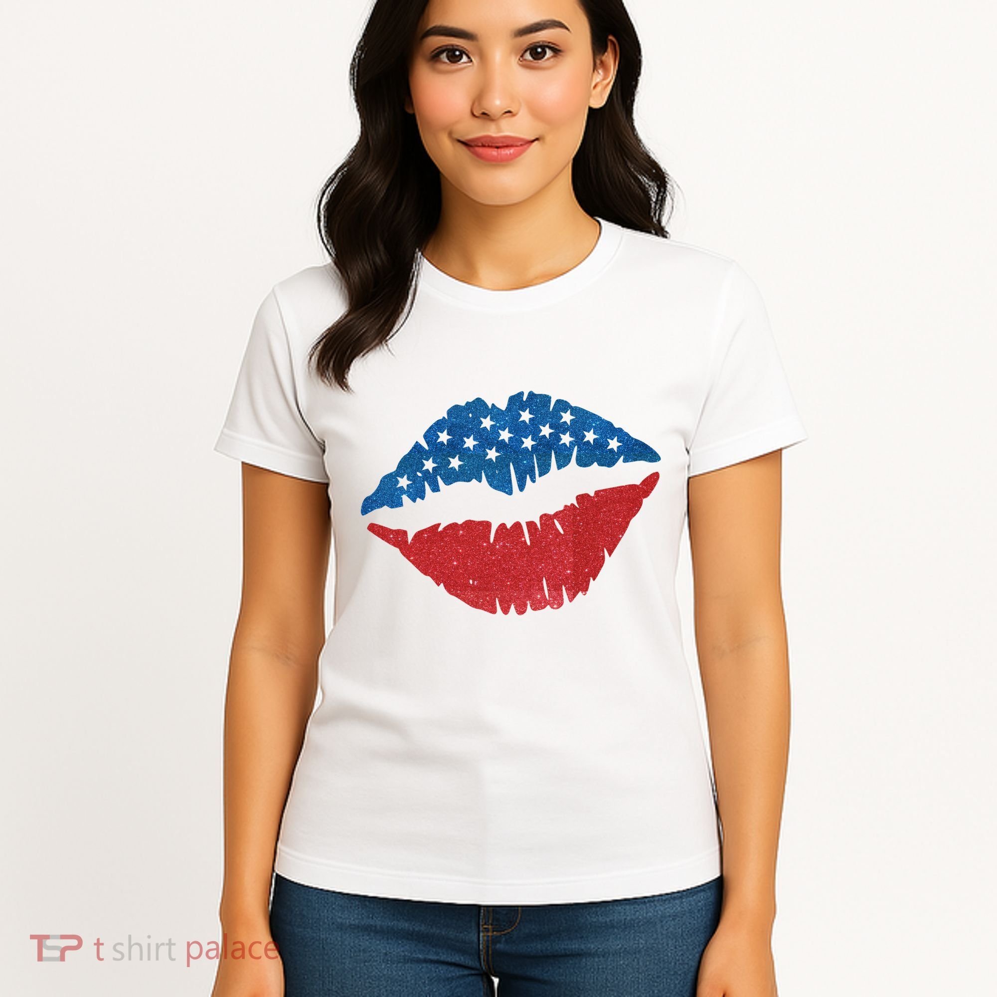 4th Of July Lips Holiday Women's T-Shirt