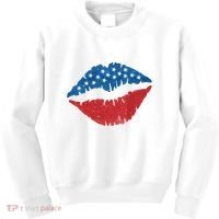4th Of July Lips Holiday Kids Sweatshirt thumb 0