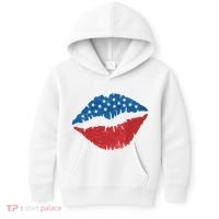 4th Of July Lips Holiday Kids Hoodie thumb 0