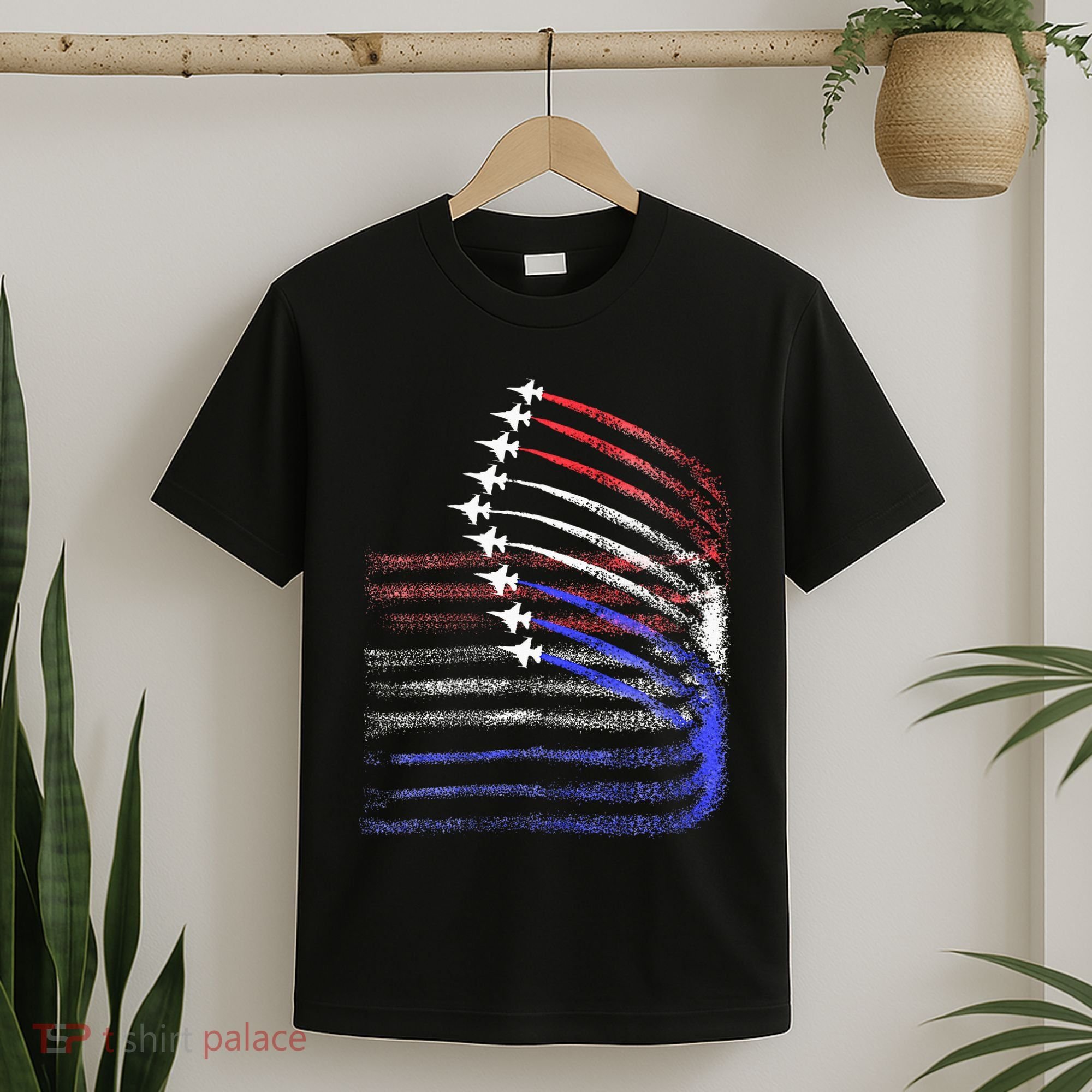4th Of July Jet American Flag Patriotic Usa T-Shirt