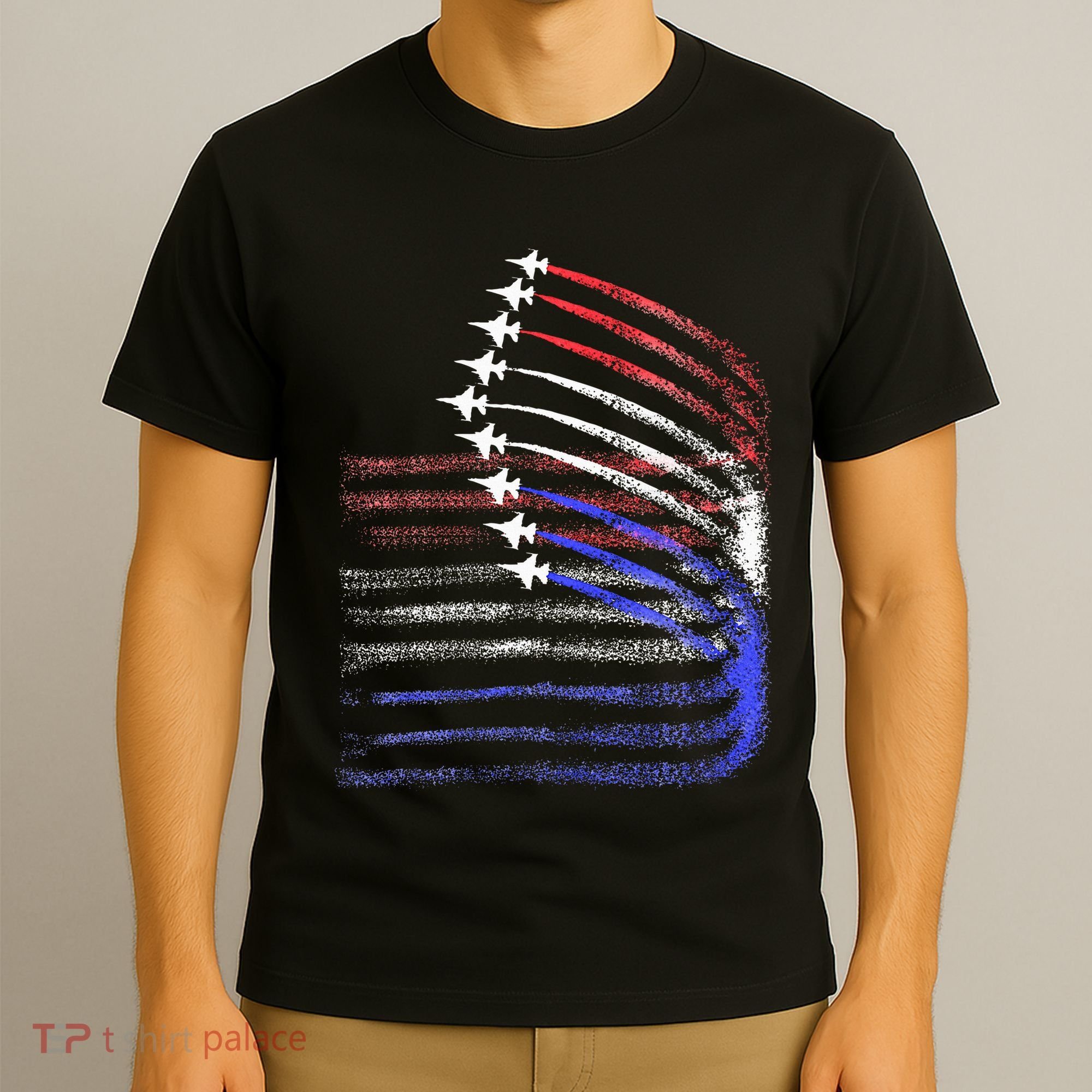 4th Of July Jet American Flag Patriotic Usa T-Shirt