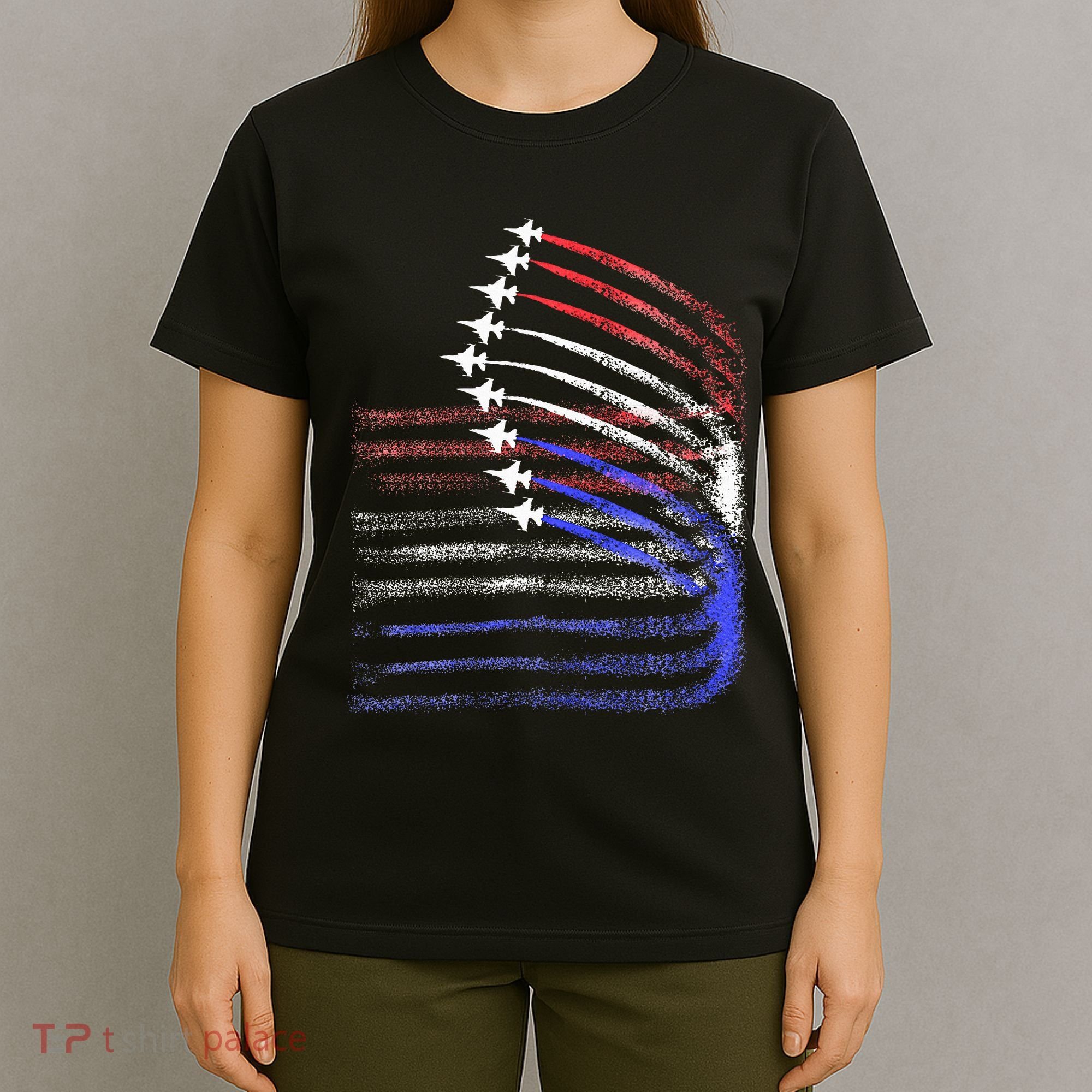4th Of July Jet American Flag Patriotic Usa T-Shirt