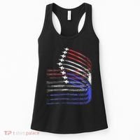 4th Of July Jet American Flag Patriotic Usa Women's Tank Top thumb 0