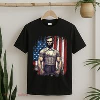 4th of July Patriotic Funny Abraham Lincoln Graphic July 4th T-Shirt thumb 2