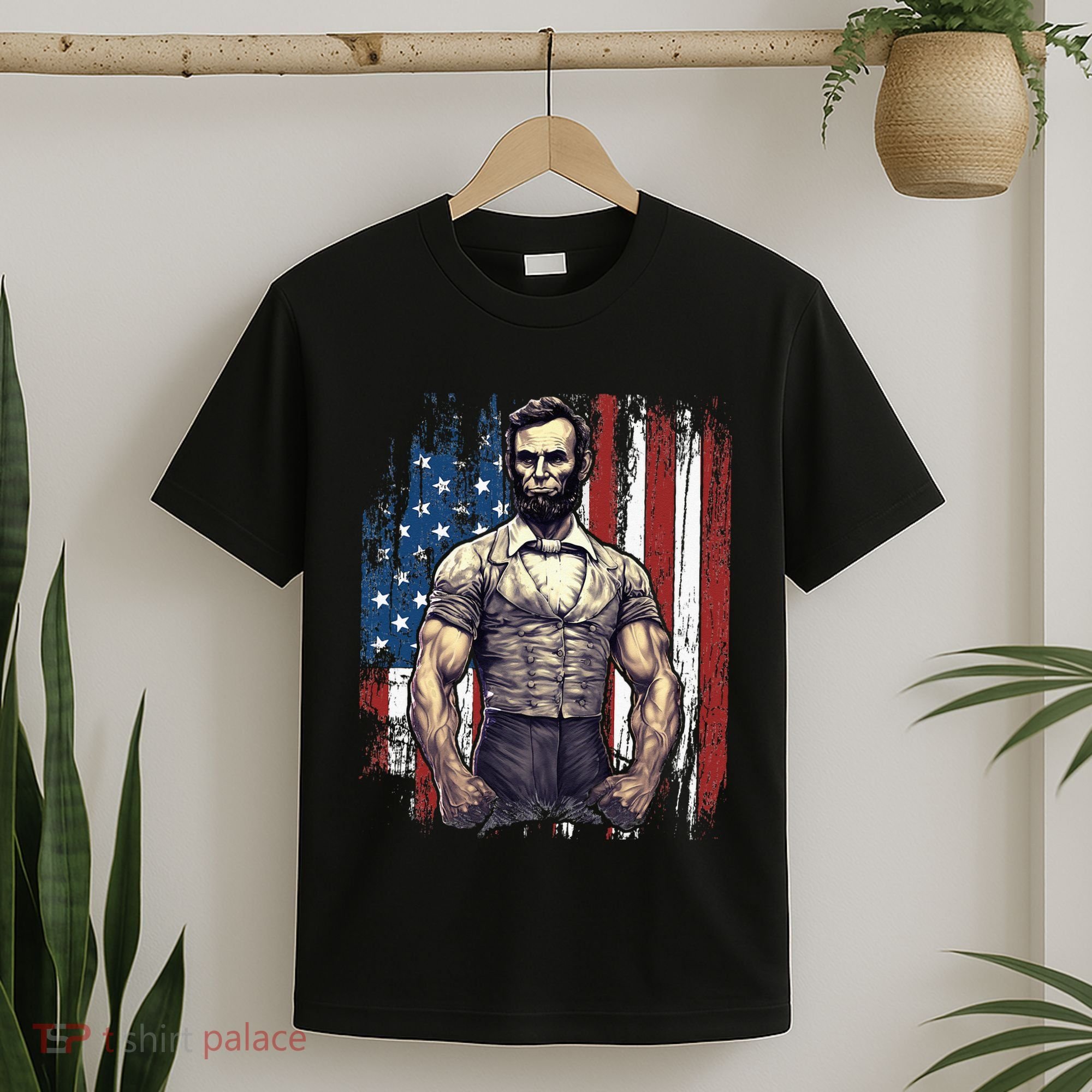 4th of July Patriotic Funny Abraham Lincoln Graphic July 4th T-Shirt